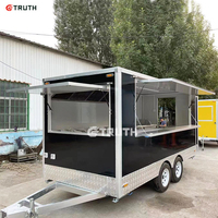 Distributeur automatique mobile de café BBQ de chocolat chaud Chariot de remorque Shawarma camions de nourriture entièrement équipés