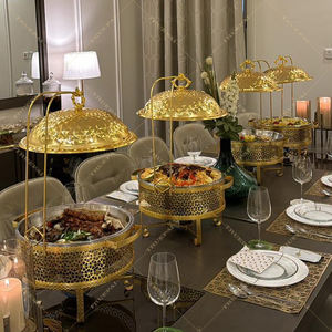 Ensemble de Chafing <span class=keywords><strong>Dish</strong></span> Chauffant de Luxe pour Hôtel et Restaurant, Chauffe-Plats de Mariage pour Événement et Buffet - Product Image 4