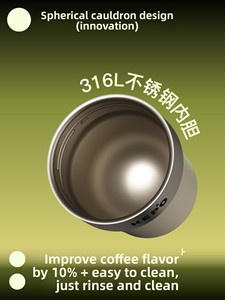 KEPO 316L Edelstahl Kaffeebecher Outdoor Auslaufsichere Thermoflasche 6-Stunden Wärmeisolierung Kompakt Tragbar Mini-Kapazität - Product Image 2