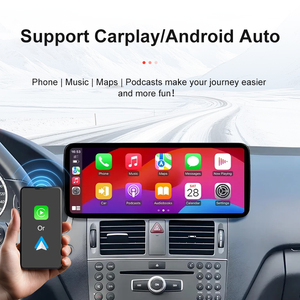 Radio para Auto con Pantalla Táctil Android de 12.3 Pulgadas para <span class=keywords><strong>Mercedes</strong></span>-Benz Clase C W204 2007-2011 con <span class=keywords><strong>GPS</strong></span>, Montaje en el Tablero RGB, 1 Año de Garantía - Product Image 3