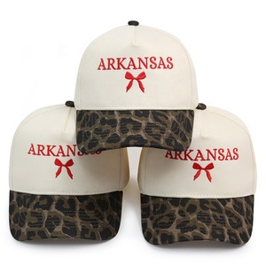 Hb54 दो टोंड कस्टम कढ़ाई लोगो महिला पुरुष एक k फ्रेम विंटेज चीता चीता तेंदुए बेसबॉल कैप - Product Image 4