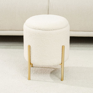 <span class=keywords><strong>Pouf</strong></span> rond moderne personnalisé Bailey avec <span class=keywords><strong>tabouret</strong></span> de rangement en velours Teddy Base en métal <span class=keywords><strong>Pouf</strong></span> <span class=keywords><strong>pouf</strong></span> de rangement au <span class=keywords><strong>design</strong></span> simple - Product Image 1