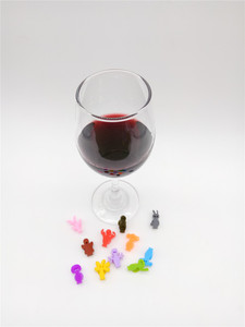Marcadores de Vasos de Vino de Silicona de Grado Alimenticio, Diseño de Dibujos Animados, Personalizados, Kawaii, OEM, con Servicio de Corte - Product Image 4