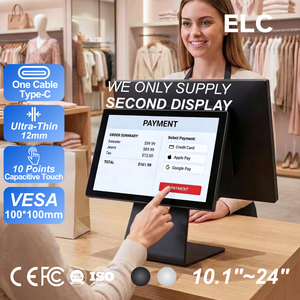 Monitor Táctil de 10.1 Pulgadas y 400 Nits con Tecnología de Unión Óptica G+G, Pantalla Secundaria POS con Soporte Táctil para Comercio Minorista - Product Image 1