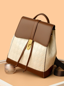 <span class=keywords><strong>Zaino</strong></span> in Pelle PU Nera da <span class=keywords><strong>Donna</strong></span>, Design Elegante, Multistrato, Grande Capacità, per Viaggi e Scuola - Product Image 2