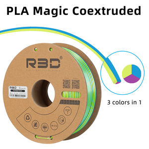 Filament d'impression 3D <span class=keywords><strong>R3D</strong></span> Tricolor 2 <span class=keywords><strong>PLA</strong></span>, 3 couleurs en 1, diamètre 1,75 mm, tolérance 0,02 mm, 190-220, longueur 330 m, certifié ROHS/ISO - Product Image 5