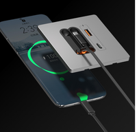Prise murale multifonctionnelle standard britannique 86 avec câble d'extension étanche 10A et charge rapide USB-C 20W PD