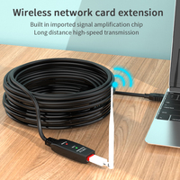 Cable USB 2.0 Activo DFX Macho a Hembra de 10m, Cable Amplificador de Señal de Larga Distancia Premium, Longitud Opcional de 5m a 30m