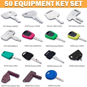 50 भारी मशीन मास्टर कुंजियाँ, मशीन कुंजी किट फिट बैठता है बिल्ली के मामले jd ghl jcb hyster Jlg Komatsu Kubotuchi volvo - Product Image 3