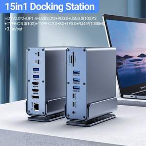 Docking Station USB-C 15-in-1 Multiporta con Rete Gigabit, USB-A, Jack 3.5mm, Supporto 4K 60Hz, Lettore SD/TF, Hub USB - Product Image 5