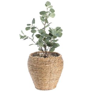Corde de chanvre de jute tenture murale panier <span class=keywords><strong>tuteurs</strong></span> de plantes décorations cadeaux paniers décoratifs en métal tissé herbe de mer fourre-tout ventre - Product Image 3