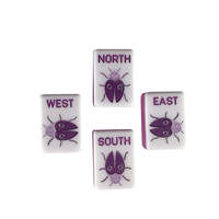 Jeu de Mahjong Américain Thème Floral Lavande Aubergine Pivoine 160 Tuiles Personnalisées en Acrylique Mat Violet pour le Divertissement