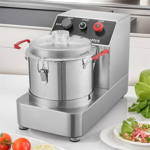 Máquina Picadora de Alimentos Eléctrica Comercial de Sobremesa, Unidad de Procesamiento de Carne y Vegetales de Acero Inoxidable - Product Image 6