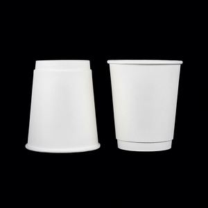 <b>Customized</b> Eco Friendly Disposable Hot Drink White Double Wall Coffee Paper <b>Cups</b> With Logo - Product Image 3