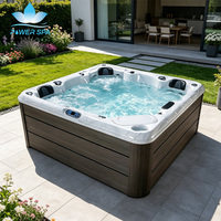 Spa de luxe extérieur pour 2 personnes avec système Balboa, bain à remous en acrylique à économie d'énergie pour jardin, villa, hôtel