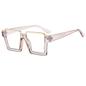 Venta al por mayor marco cuadrado mujeres <span class=keywords><strong>Cear</strong></span> lentes anteojos personalizados de gran tamaño azul luz bloqueo cuadrado mujeres - Product Image 5