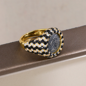 Anillo de Plata Antigua con Zirconia, Diseño Simple y Moderno, para Mujer, Estilo Retro, Hada del Agua, para el Dedo Índice, Regalo de Boda - Product Image 5