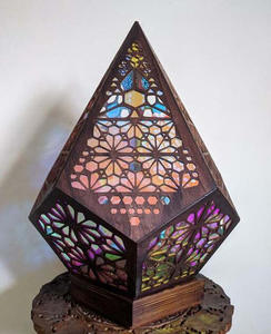 Lámpara de Proyección LED Hueca de PVC, Lámpara de Escritorio Proyector Colorida Estilo Bohemio, Recargable por USB, Decoración para el Hogar - Product Image 6