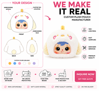 Mini Peluche Blanche Kawaii Thème Chien Boîte Mystère Fabricant Personnalisation Logo Couleur Tissu Coton Peluche Rembourrée Boîte Mystère