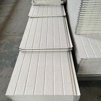 Panel Dinding Eksterior Modern Berbahan PU Sandwich Panel Berukir Logam, Berinsulasi, Dekoratif, Tahan Api dan Air