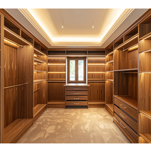 Système d'organisation de placard mural moderne et populaire pour la rénovation de maison neuve, avec éclairage LED - Product Image 2