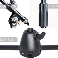 Support de microphone télescopique réglable Yinyu MS003T pour studios d'enregistrement professionnels et scènes en direct