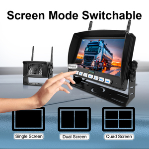 กล้องมองหลังกันน้ำ IP67 พร้อมระบบมองกลางคืน จอภาพ HD ขนาด 7 นิ้ว ระบบกล้องไร้สายดิจิตอล 4CH สำหรับรถบรรทุก รถตู้ รถบัส - Product Image 4