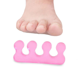 Séparateur et <span class=keywords><strong>correcteur</strong></span> d'orteils en gel de silicone à trois trous et quatre boucles pour la protection du <span class=keywords><strong>hallux</strong></span> <span class=keywords><strong>valgus</strong></span> du gros orteil, confortable et respirant - Product Image 3