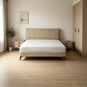 <span class=keywords><strong>Letto</strong></span> Morbido Bicolore in Pelle Bovina con Superficie in Vera Pelle, Telaio in Metallo Regolabile, Design Ecologico per <span class=keywords><strong>Camera</strong></span> <span class=keywords><strong>da</strong></span> <span class=keywords><strong>Letto</strong></span> Giovanile Moderna - Product Image 4