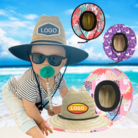Chapeaux de plage pour enfants en paille naturelle à large bord faits à la main de la marque JAKIJAYI, vente chaude, pour filles et garçons
