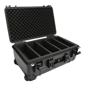 5 Row Waterproof <strong>Hard</strong> Plastic Trolley Card Case With Wheels for PSA, One Touch Case, Toploaders - Product Image 1