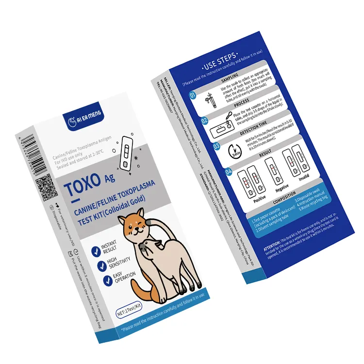 Toxo ag canine/feline toxoplasma antigênio pet teste hospital de diagnóstico rápido uso kit de teste rápido