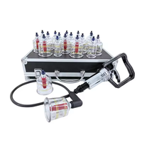Kit de ventouses Gua Sha pour le corps, 19 ventouses épaisses de différentes tailles, masseur corporel complet, appareil de ventouses manuel sous vide