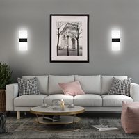 TSINYE Moderne Simple Rectangulaire noir or LED Applique Acrylique Abat-Jour Salon Maison IP20 LED Appliques Intérieures