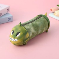 Kotak Pensil Kain Plush Motif Ulat & Unicorn Lucu, Lembut, Pereda Stres, Tempat Penyimpanan Alat Tulis, Tas Makeup