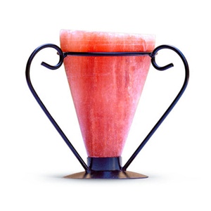 Lampe de sel ronde sculptée à la main en matériau organique avec design Feng Shui pour la décoration de la maison, les mariages, les fêtes et les cadeaux - Product Image 1