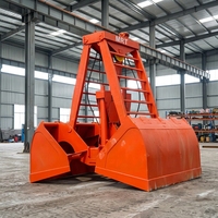 Grue hydraulique électrique automatique de haute qualité 15m³ pour le déchargement de minerai de fer, de nickel et de marchandises maritimes, avec télécommande sans fil