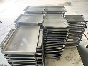 Baking Sheet <strong>Pan</strong>,Small Toaster Oven <strong>Pans</strong> Stainless Steel Tray Barbecue <strong>Grill</strong> <strong>Pan</strong> Rectangle Trays Oven - Product Image 2
