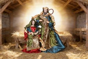 وصول جديد 2026: زينة عيد الميلاد المقدسة (المهد) 40 سم، مصنوعة من البلاستيك والألياف، من المصنع لديكور المنزل - Product Image 6