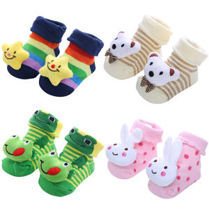 थोक मिश्रित डिजाइन एंटी-स्लिप कॉटन बेबी मोजे - Product Image 1