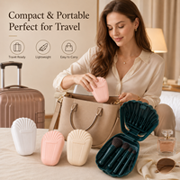 Étui portable en coque souple en poils synthétiques, logo OEM personnalisé, ensemble de pinceaux de maquillage cosmétique pour les voyages