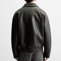 Blouson en cuir universitaire pour homme, gaufré, vintage, coupe oversize, vente en gros, pour les journées sur le campus