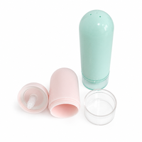 Bouteilles de lotion inversées en ABS couleur macaron 15/30/50 ml, flacons pulvérisateurs, distributeurs cosmétiques à pompe sans air