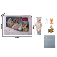 Muñeca Reborn MILI de 16 Pulgadas, sin IC, de Cuerpo Completo, Simulación de Pegamento, Suave y Cómoda, Muñeca Educativa de Vinilo Hecha de Silicona