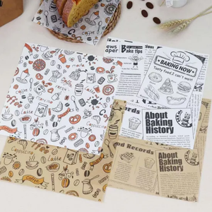 Customized Logo Printing Eco-Friendly Food Grade Grease Proof Biodegradable <b>Paper</b> Pads Hamburgers Sandwiches Barbecue Trays - Product Image 1