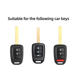 Compatible avec la coque de clé de voiture en cuir - Porte-clés de luxe en alliage de zinc résistant aux rayures pour Accord Civic CR-<span class=keywords><strong>V</strong></span> <span class=keywords><strong>HR</strong></span>-<span class=keywords><strong>V</strong></span> Pilot - Product Image 3