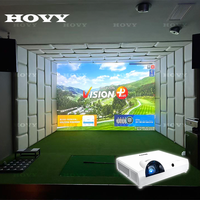 Simulateur de golf 3D professionnel d'intérieur avec projection interactive et intégration pour parcs sportifs AR
