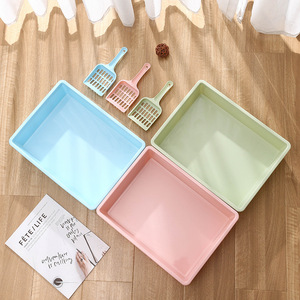 Brandneue Offene PP Halbgeschlossene Katzentoilette mit Schaufel - Haustier-Reinigungszubehör - Product Image 3