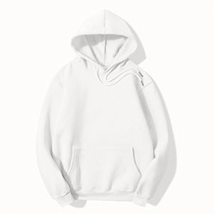 Vente en gros de sweats à capuche en molleton noir avec logo personnalisé imprimé 100% coton, sweats à capuche blancs unis pour hommes, sweats à capuche et sweat-shirts de créateurs - Product Image 2