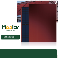 Panneau solaire BIPV Moolar rouge double vitrage 400W pour stock UE, efficacité 23%, 182mm